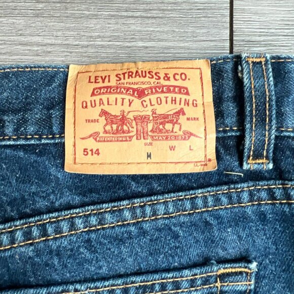 Vintage 00s Y2K Levi’s 514 Super Low Flare Leg Jeans Dark Wash Size 6 - Picture 5 of 8